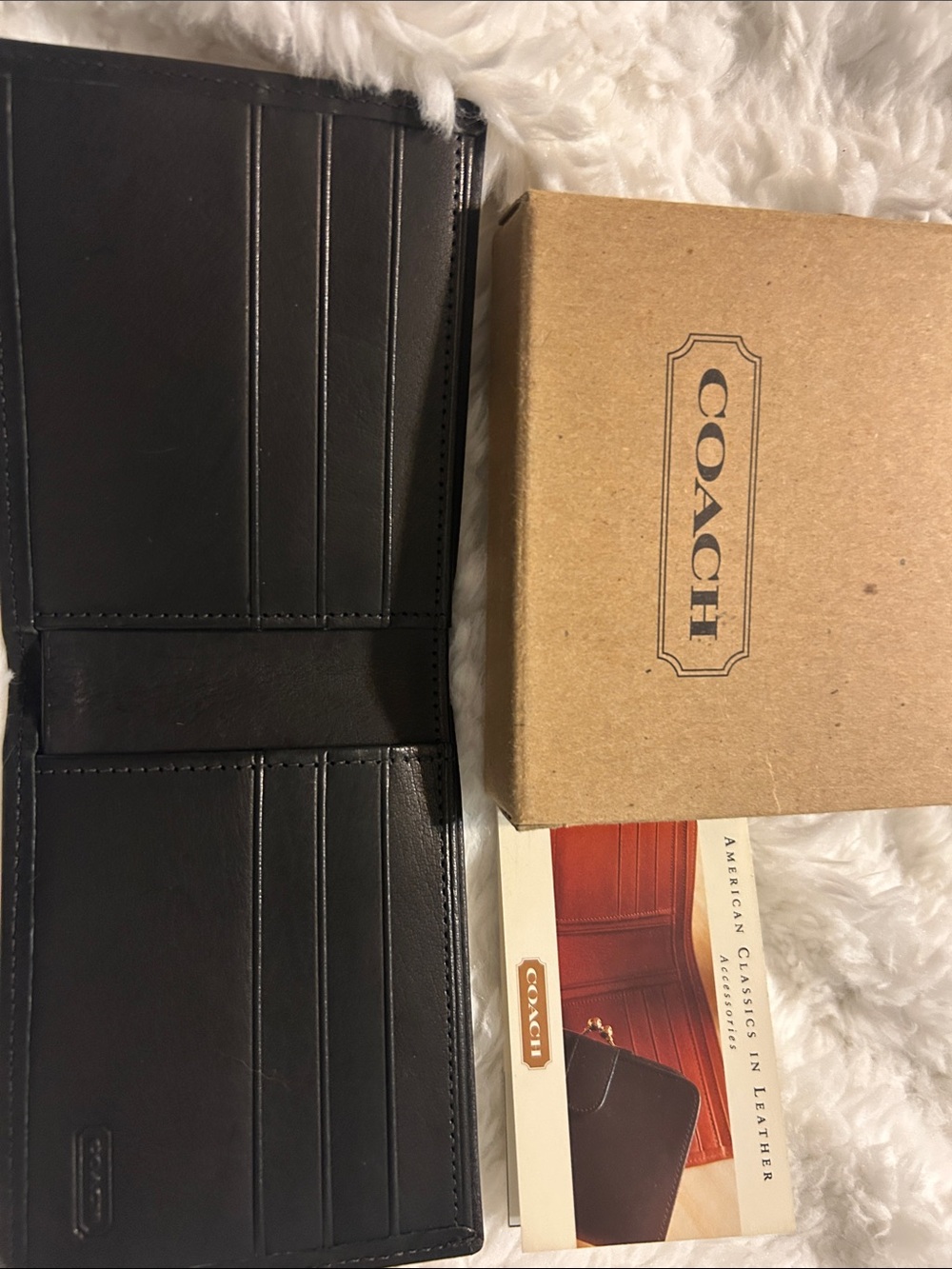 Coach Men's Black Leather Bifold Wallet